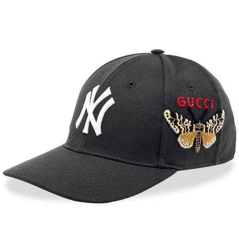 gucci yankees hat black